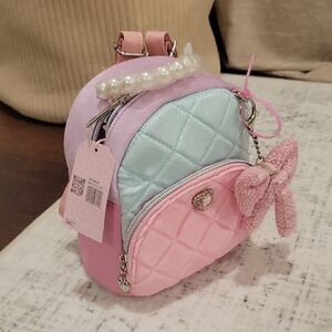 Charming Quilted Kids Backpack with Bow